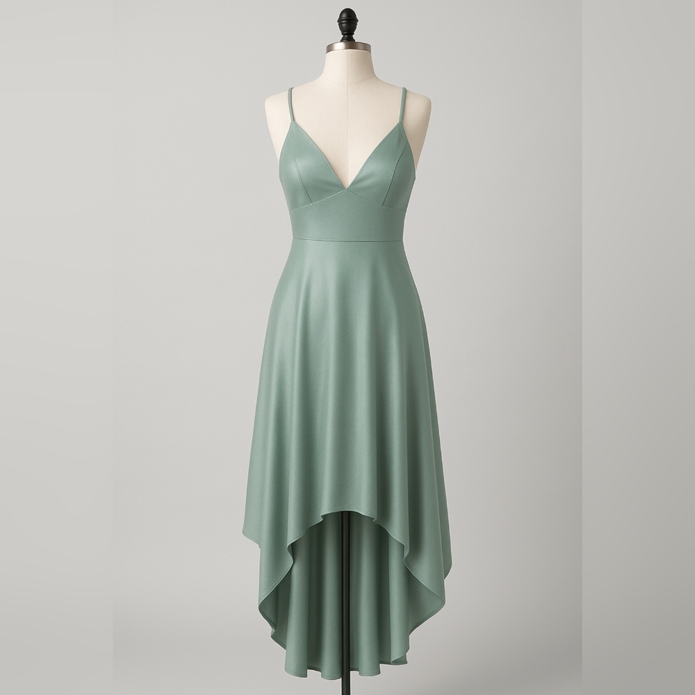 Elegant Green Sleeveless Dress